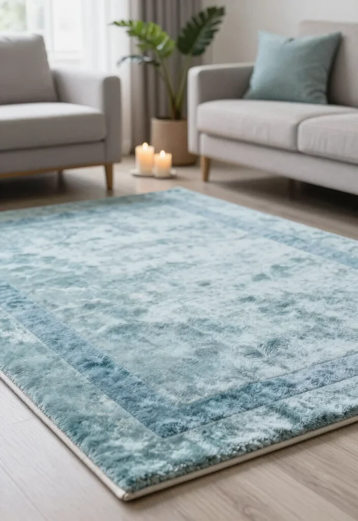 16 Double Rug Living Room Ideas That Layer Beautifully 43 16 Double Rug Living Room Ideas That Layer Beautifully - 13. Spa-Like Serenity 1