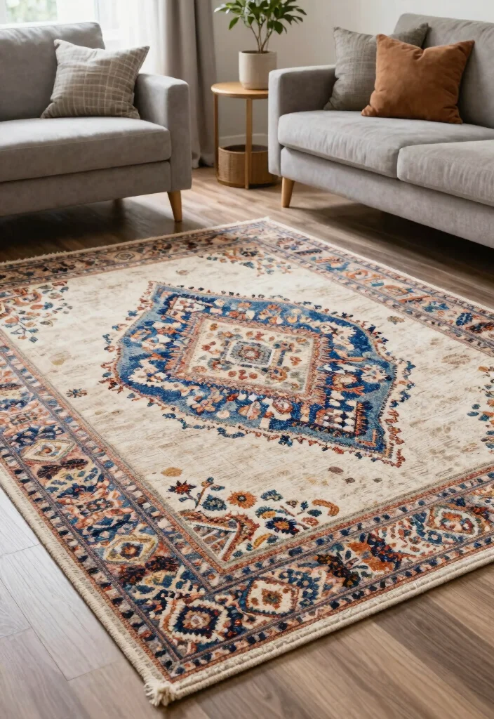 16 Double Rug Living Room Ideas That Layer Beautifully 54 16 Double Rug Living Room Ideas That Layer Beautifully - 14. Layering with Purpose 1