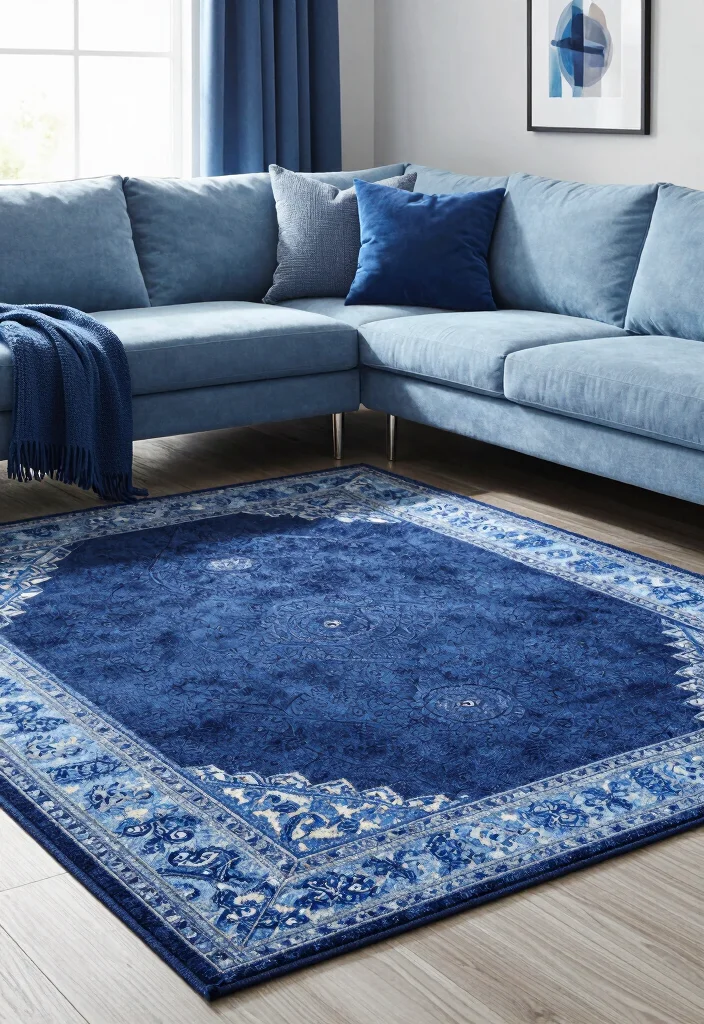 16 Double Rug Living Room Ideas That Layer Beautifully 13 16 Double Rug Living Room Ideas That Layer Beautifully - 3. Monochromatic Magic 1