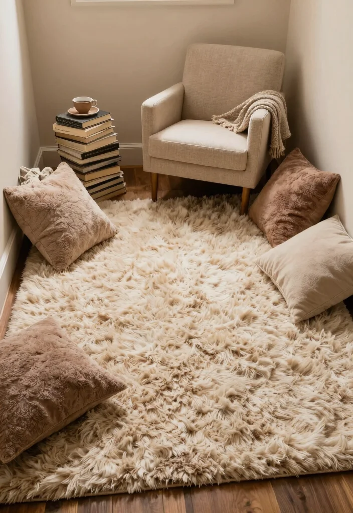 16 Double Rug Living Room Ideas That Layer Beautifully 29 16 Double Rug Living Room Ideas That Layer Beautifully - 9. Cozy Nooks with Lush Layers 1