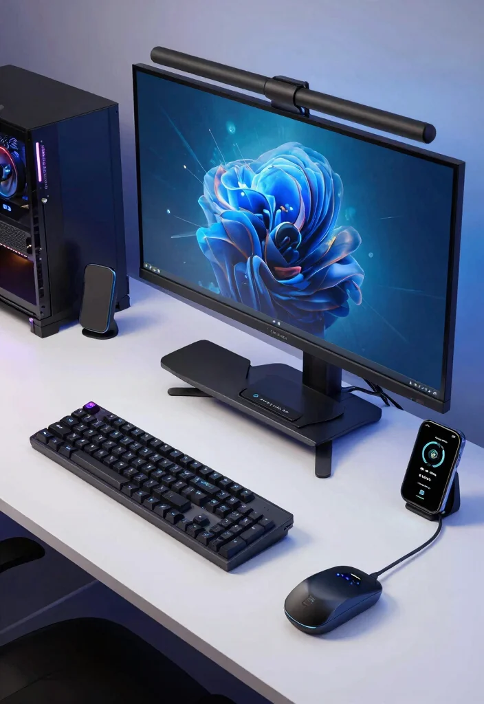 16 Gaming PC Desk Setup Ideas That Feel Powerful - 12. Tech-Savvy Setup 1