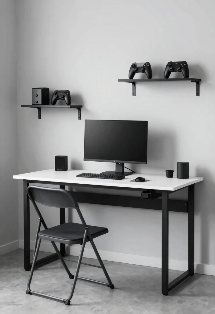 16 Gaming PC Desk Setup Ideas That Feel Powerful - 8. Clean and Compact 1