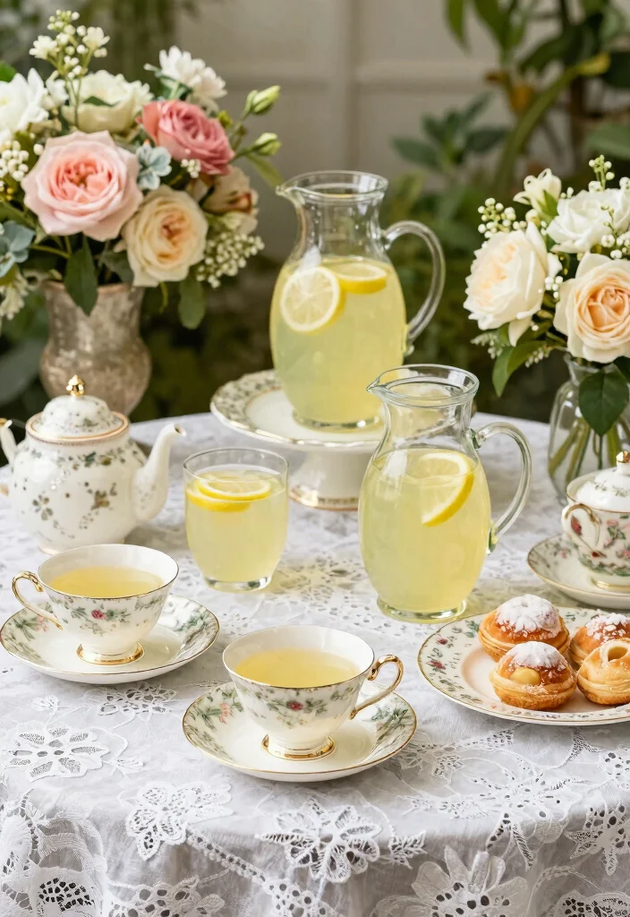 16 Lemonade Stand Photo Shoot Ideas With Cute Vibes - 11. Vintage Tea Party Style 1