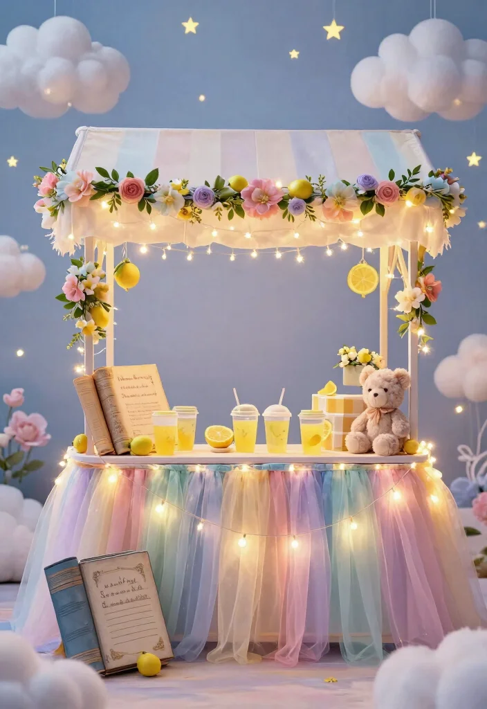 16 Lemonade Stand Photo Shoot Ideas With Cute Vibes - 3. Whimsical Fairytale Setup 1