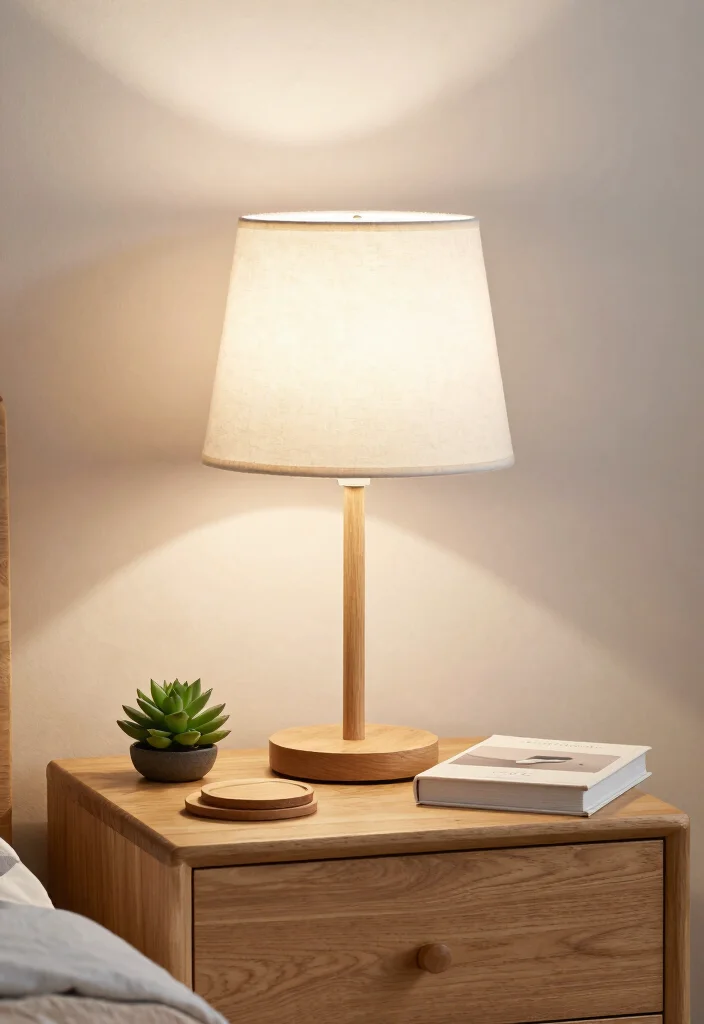16 Nightstand Decor With Lamp Ideas That Glow Beautifully 1 16 Nightstand Decor With Lamp Ideas That Glow Beautifully - 1. Natural Wood Elegance 1