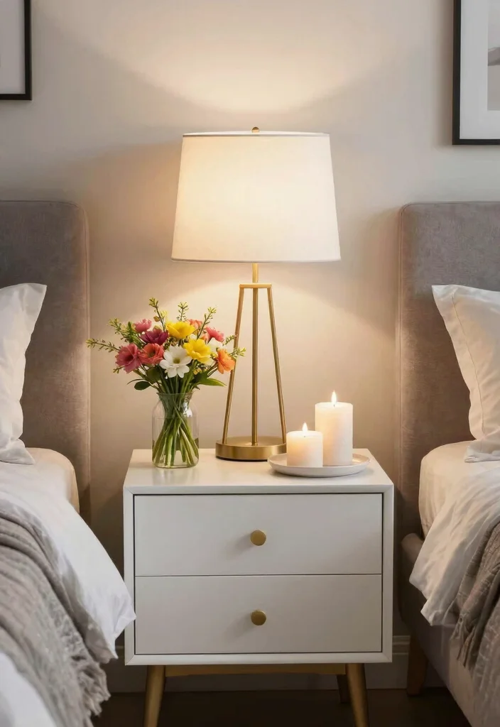 16 Nightstand Decor With Lamp Ideas That Glow Beautifully 32 16 Nightstand Decor With Lamp Ideas That Glow Beautifully - 12. Seasonal Decor Swaps 1