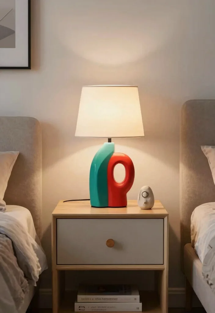 16 Nightstand Decor With Lamp Ideas That Glow Beautifully 28 16 Nightstand Decor With Lamp Ideas That Glow Beautifully - 8. Artistic Statements 1