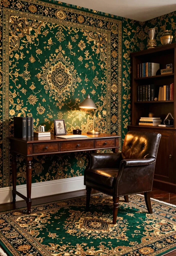 16 Persian Rug Wallpaper 2026 Trending Ideas With Luxe Vintage Vibes 26 16 Persian Rug Wallpaper 2026 Trending Ideas With Luxe Vintage Vibes - 6. Dark and Cozy: Deep Jewel Tones 1