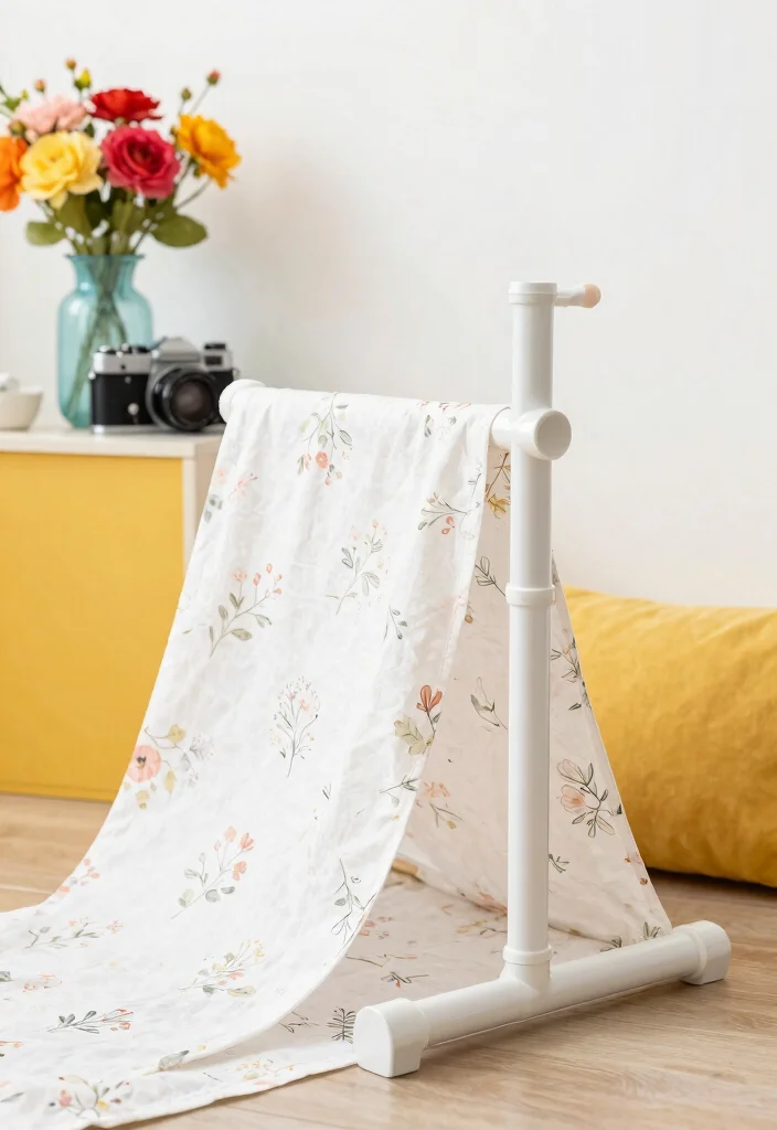 16 Photography Backdrop Stand Ideas for Stunning Shoots - 1. PVC Pipe Simplicity 1