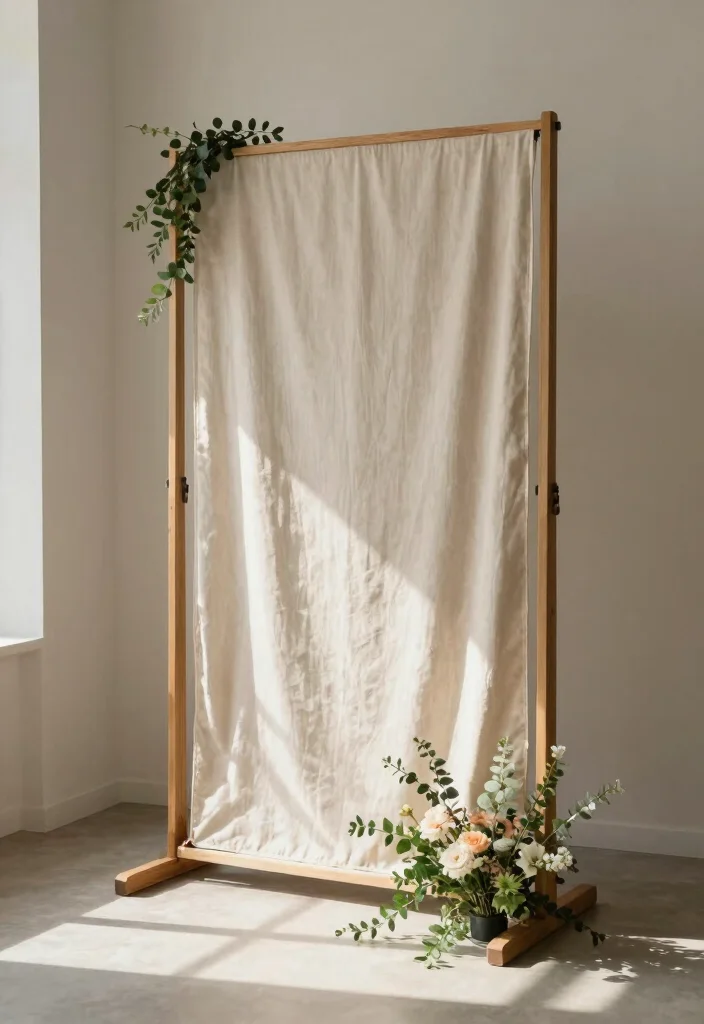 16 Photography Backdrop Stand Ideas for Stunning Shoots - 2. Wooden Frame Elegance 1