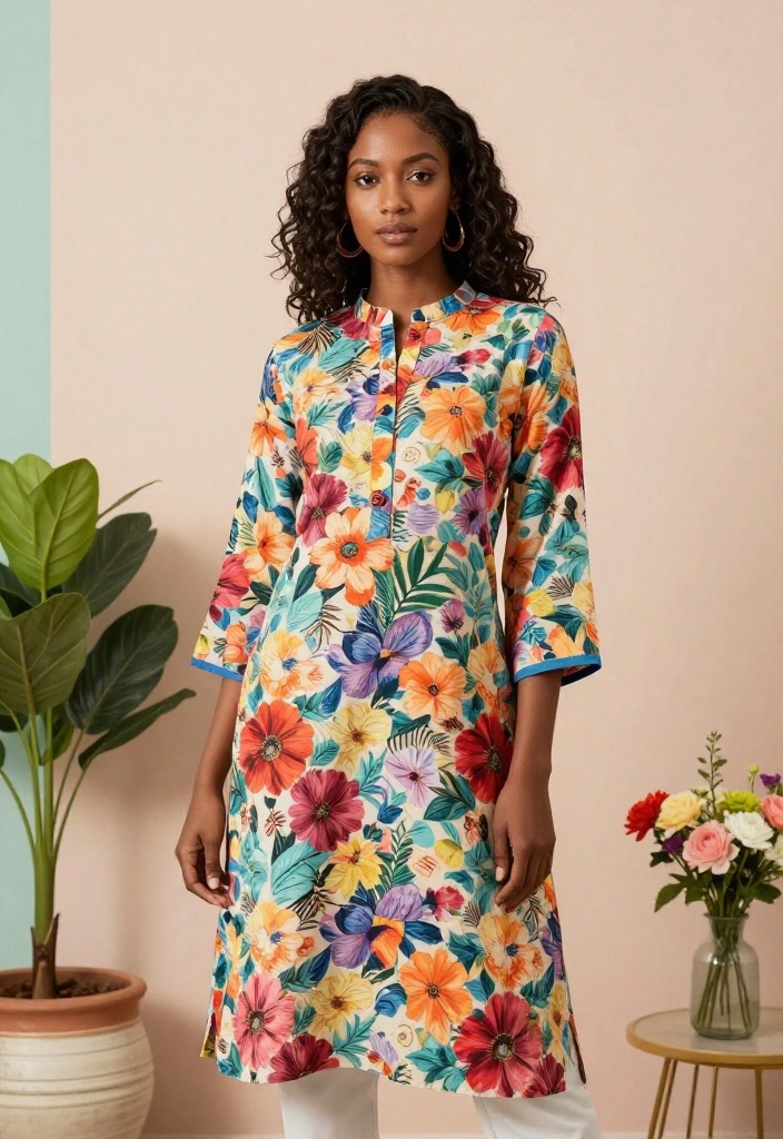 16 Stand Collar Kurti Pattern 2026 Trending Ideas With Elegant Detail 1 16 Stand Collar Kurti Pattern 2026 Trending Ideas With Elegant Detail - 1. Floral Print Wonder 1
