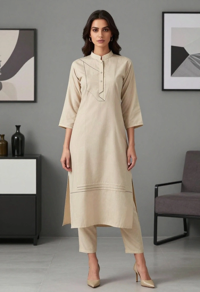 16 Stand Collar Kurti Pattern 2026 Trending Ideas With Elegant Detail 43 16 Stand Collar Kurti Pattern 2026 Trending Ideas With Elegant Detail - 13. Asymmetrical Designs 1