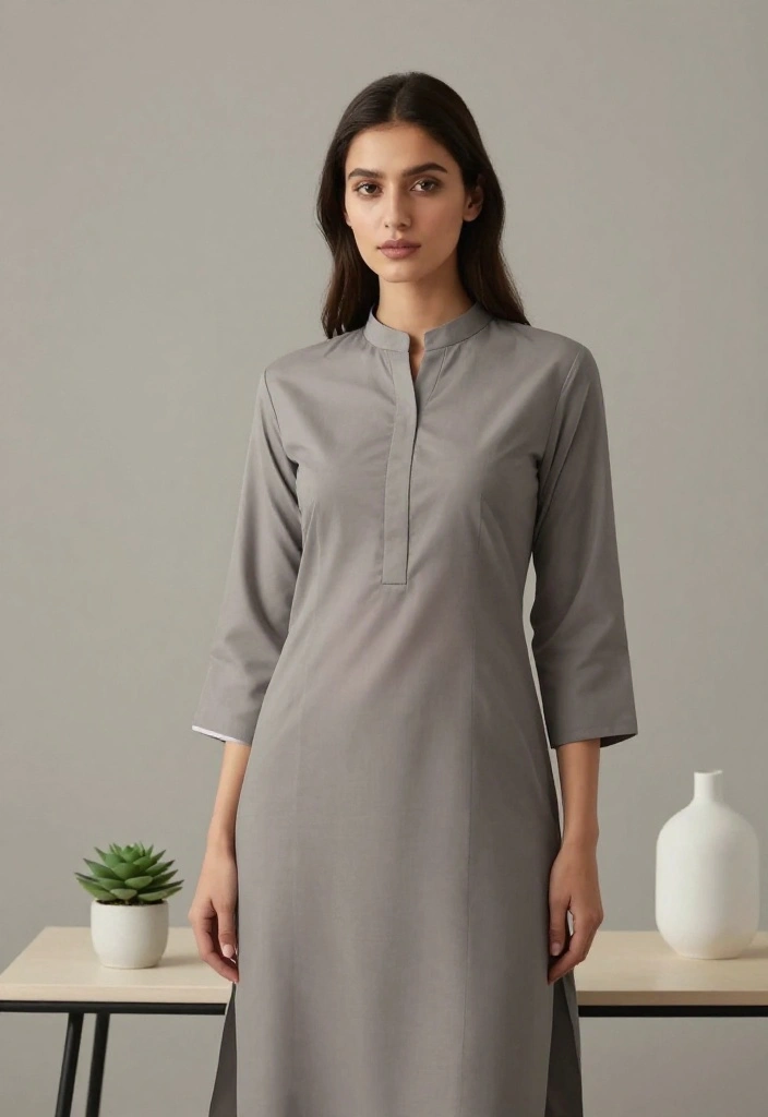 16 Stand Collar Kurti Pattern 2026 Trending Ideas With Elegant Detail 14 16 Stand Collar Kurti Pattern 2026 Trending Ideas With Elegant Detail - 4. Minimalist Magic 1