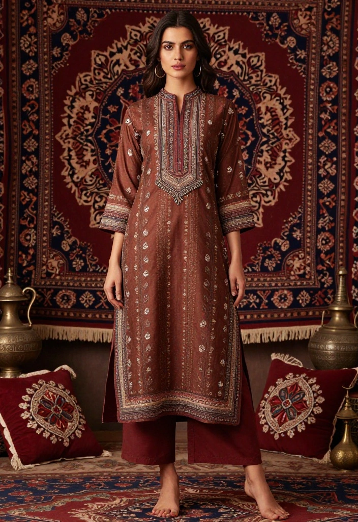 16 Stand Collar Kurti Pattern 2026 Trending Ideas With Elegant Detail 15 16 Stand Collar Kurti Pattern 2026 Trending Ideas With Elegant Detail - 5. Ethnic Fusion 1