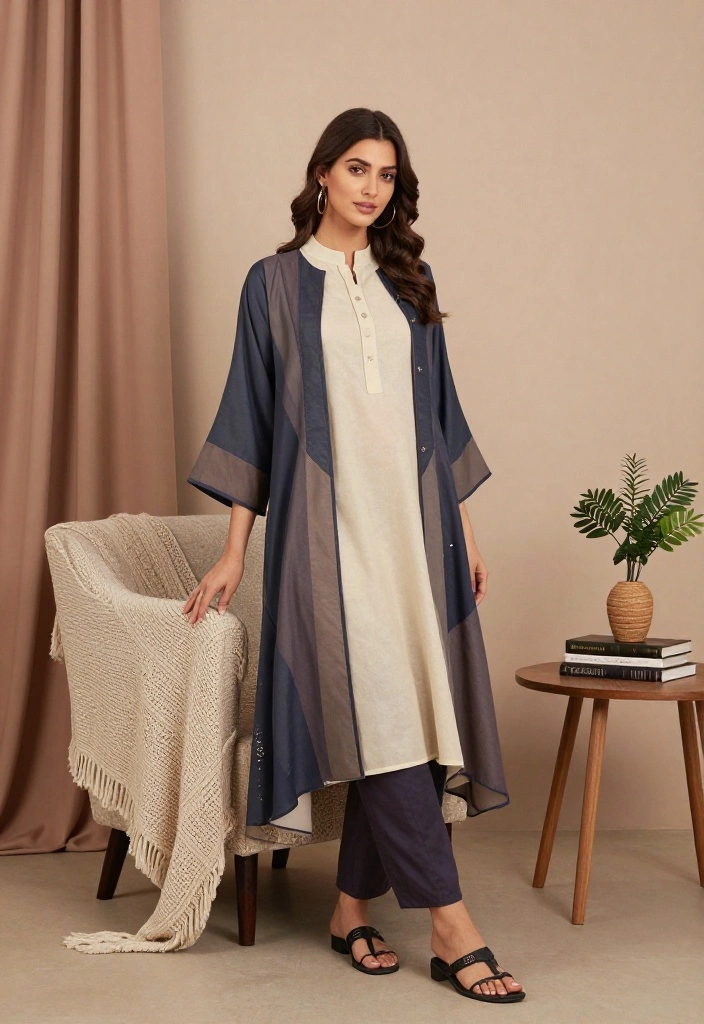 16 Stand Collar Kurti Pattern 2026 Trending Ideas With Elegant Detail 28 16 Stand Collar Kurti Pattern 2026 Trending Ideas With Elegant Detail - 8. Layered Looks 1