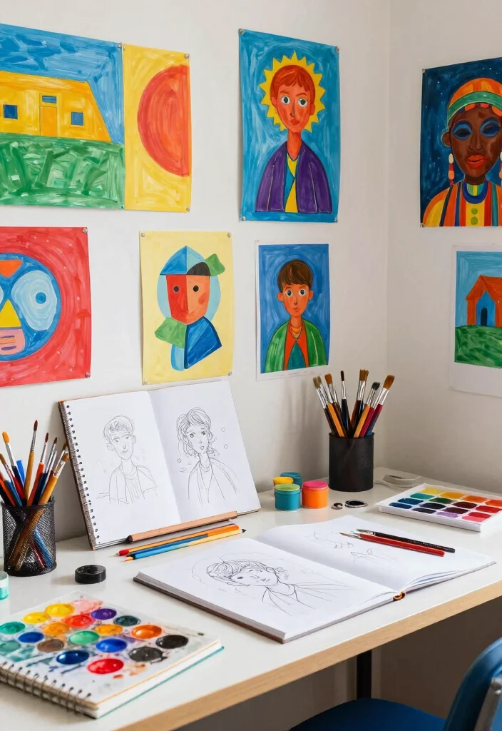 16 Teacher Desk Area Classroom Setup Ideas That Inspire - 11. Artistic Touch 1