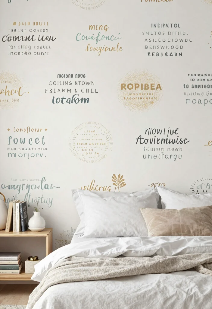 16 Wallpaper Bedroom Feature Wall 2026 Trending Ideas That Pop Beautifully - 15. Inspirational Quotes 1