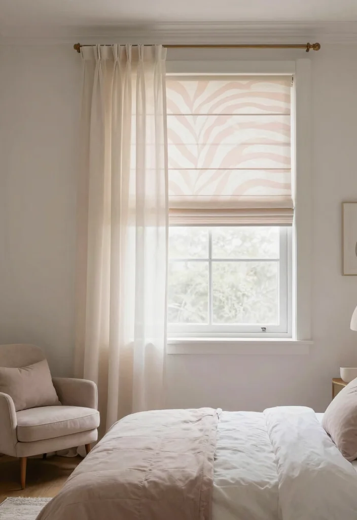 16 Zebra Blinds With Curtains Ideas That Feel Modern - 6. Subtle Elegance with Pastels 1