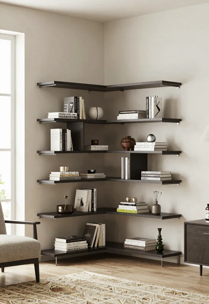 17 Corner Bookshelf Ideas Living Room Spaces Will Love 56 17 Corner Bookshelf Ideas Living Room Spaces Will Love - 16. Modular Corner Shelf Systems for Flexibility 1