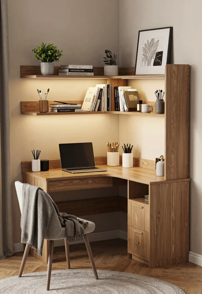 17 Corner Bookshelf Ideas Living Room Spaces Will Love 5 17 Corner Bookshelf Ideas Living Room Spaces Will Love - 5. Corner Desk and Bookshelf Combo 1