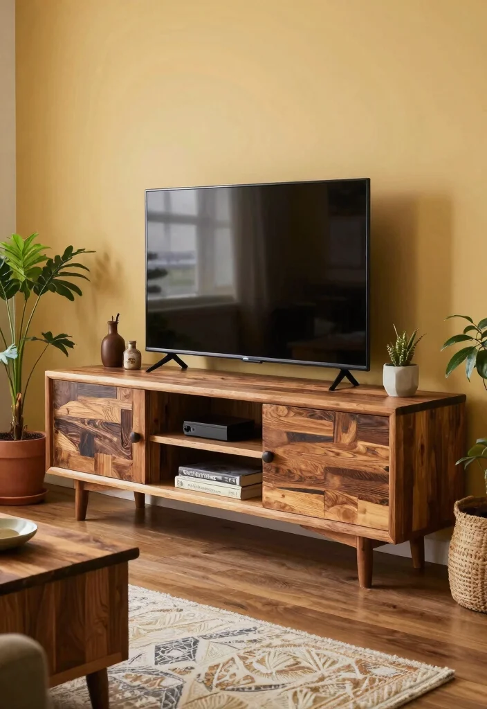 17 Homemade TV Stand Ideas That Look Custom Built 49 17 Homemade TV Stand Ideas That Look Custom Built - 9. Reclaimed Furniture Stand 1