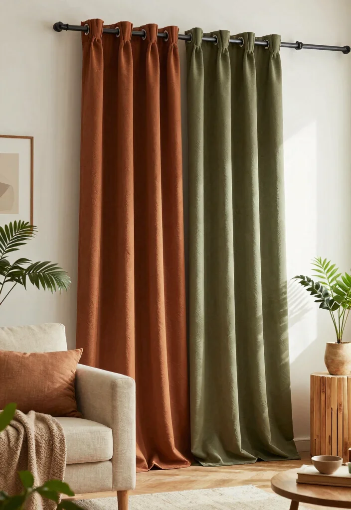 17 Living Room Curtains 2026 Trending Ideas That Transform Your Space 39 17 Living Room Curtains 2026 Trending Ideas That Transform Your Space - 9. Earthy Tones 1