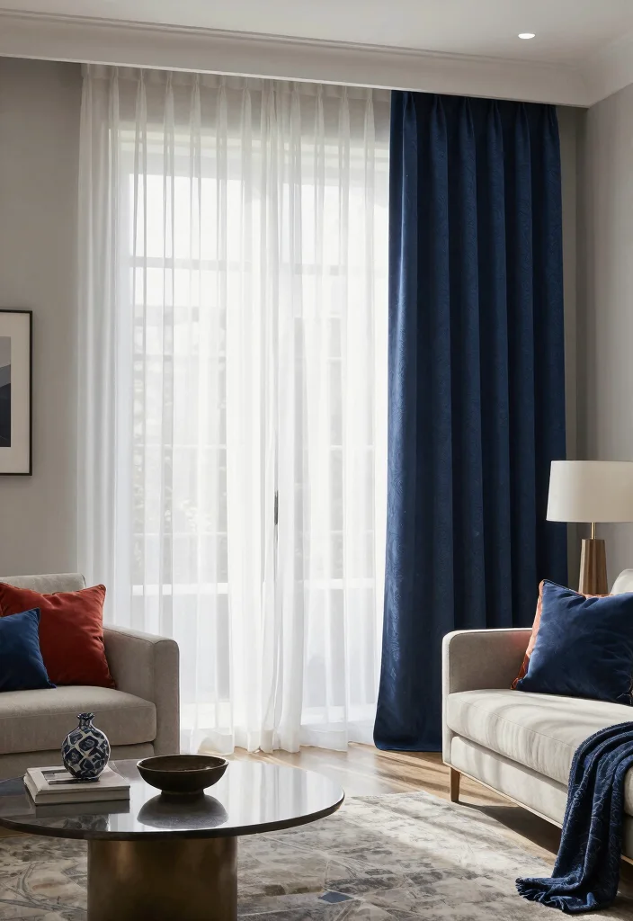 17 Lounge Curtains Ideas That Feel Soft & Stylish 32 17 Lounge Curtains Ideas That Feel Soft & Stylish - 12. Layered Textiles 1
