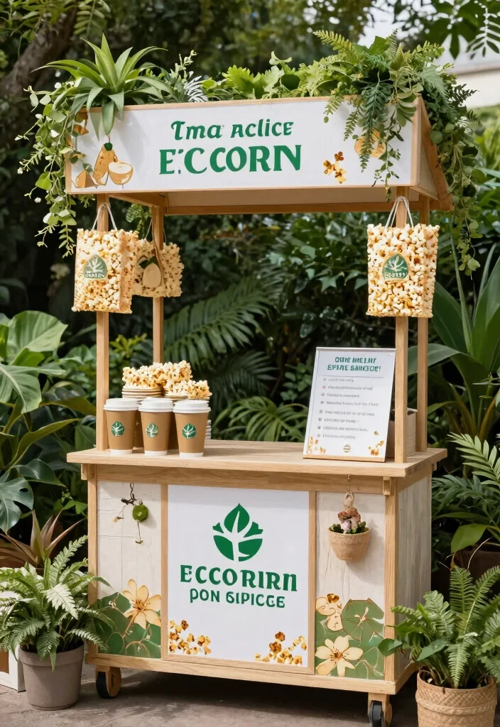17 Popcorn Stand Ideas That Feel Fun & Festive - 10. Eco-Friendly Popcorn Station 1