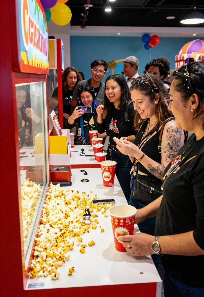 17 Popcorn Stand Ideas That Feel Fun & Festive - 11. Popcorn Stand with Interactive Elements 1