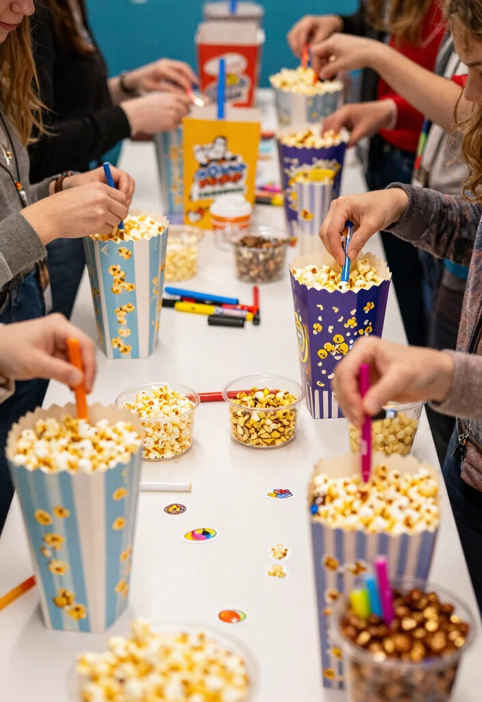 17 Popcorn Stand Ideas That Feel Fun & Festive - 14. Customizable Popcorn Bags 1