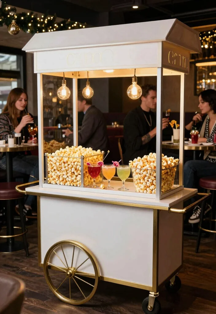 17 Popcorn Stand Ideas That Feel Fun & Festive - 16. Popcorn with a Twist: Cocktail Pairings 1