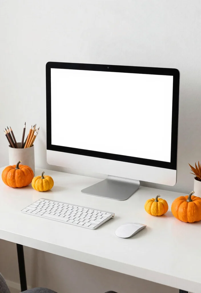 17 Work Office Desk Setup Aesthetic Ideas That Boost Focus 67 17 Work Office Desk Setup Aesthetic Ideas That Boost Focus - 17. Seasonal Decor Updates 1