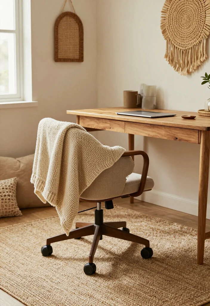 17 Work Office Desk Setup Aesthetic Ideas That Boost Focus 23 17 Work Office Desk Setup Aesthetic Ideas That Boost Focus - 3. Cozy Textures 1