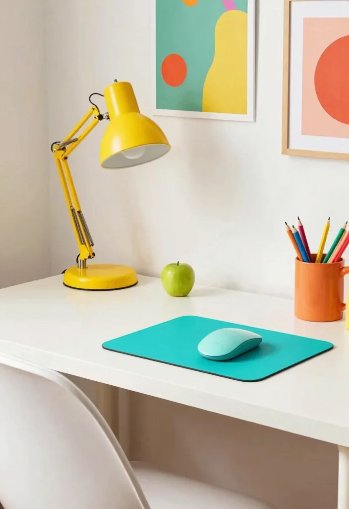 17 Work Office Desk Setup Aesthetic Ideas That Boost Focus 34 17 Work Office Desk Setup Aesthetic Ideas That Boost Focus - 4. Bright and Bold Colors 1