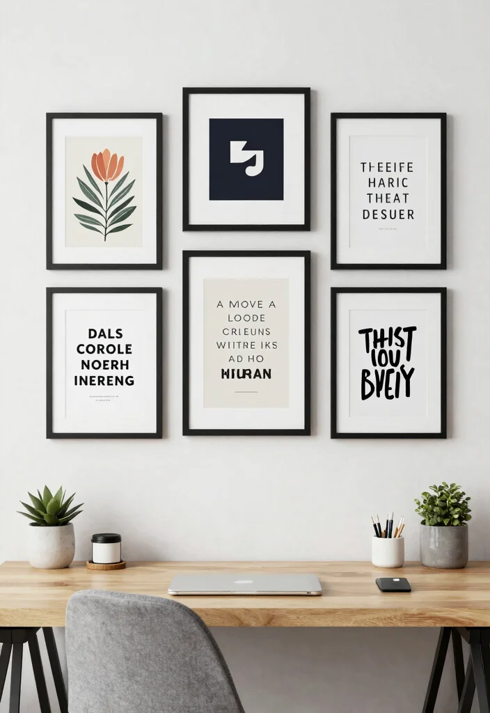 17 Work Office Desk Setup Aesthetic Ideas That Boost Focus 39 17 Work Office Desk Setup Aesthetic Ideas That Boost Focus - 9. Inspiring Wall Art 1