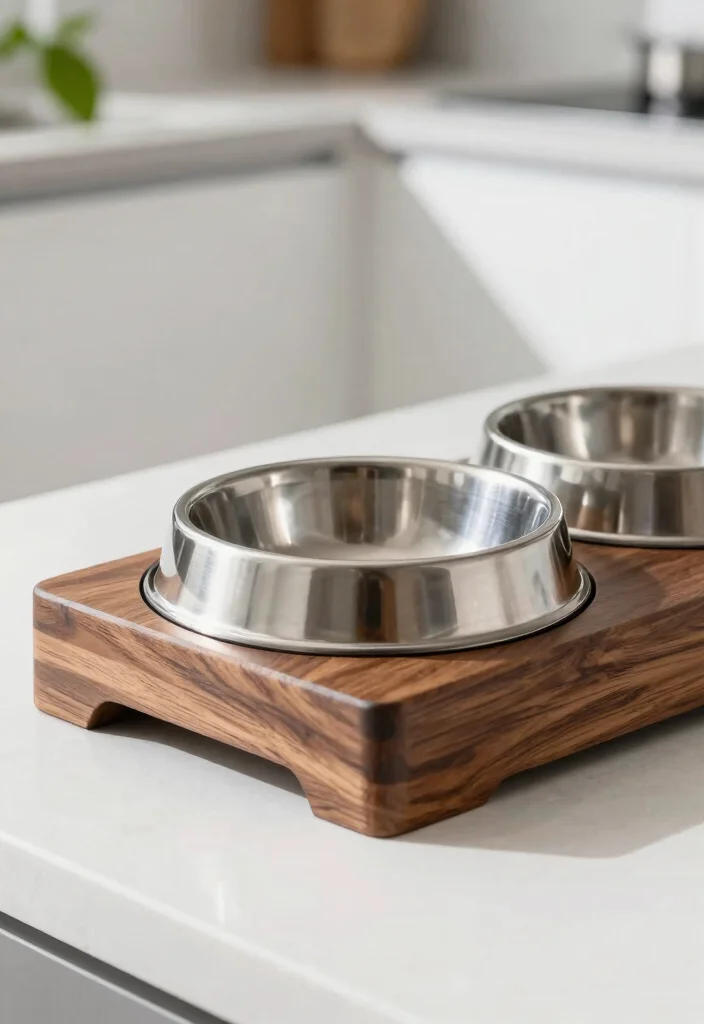 18 Dog Bowl Stand Ideas That Feel Stylish & Practical - 1. Elegant Wooden Stand 1