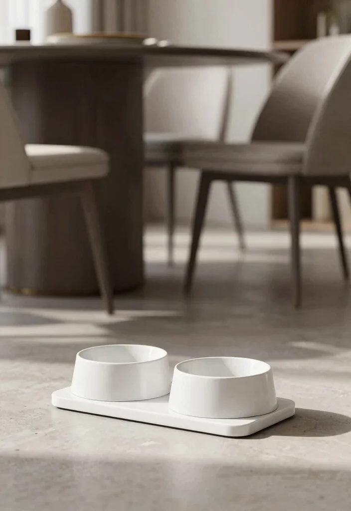 18 Dog Bowl Stand Ideas That Feel Stylish & Practical - 16. Minimal Design with Functionality 1
