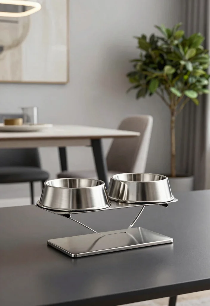 18 Dog Bowl Stand Ideas That Feel Stylish & Practical - 2. Sleek Metal Frames 1