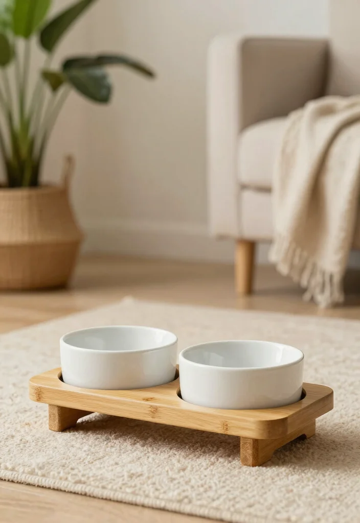 18 Dog Bowl Stand Ideas That Feel Stylish & Practical - 6. Eco-Friendly Bamboo Options 1