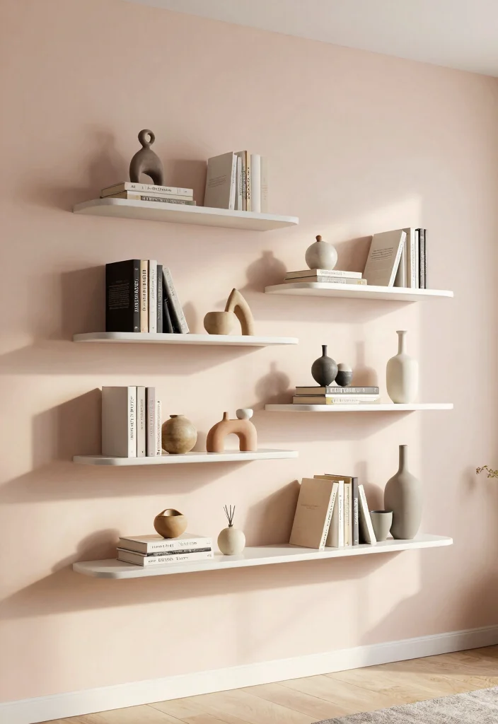 18 Floating Shelf Bookshelf Ideas That Feel Light & Modern - 13. Curved Shelf Designs 1