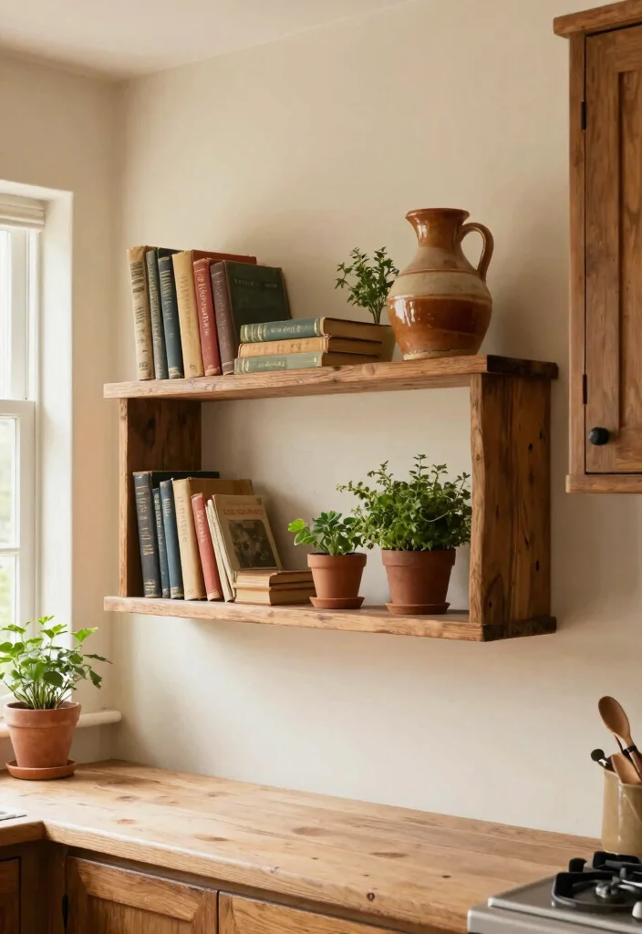 18 Floating Shelf Bookshelf Ideas That Feel Light & Modern - 2. Rustic Charm 1