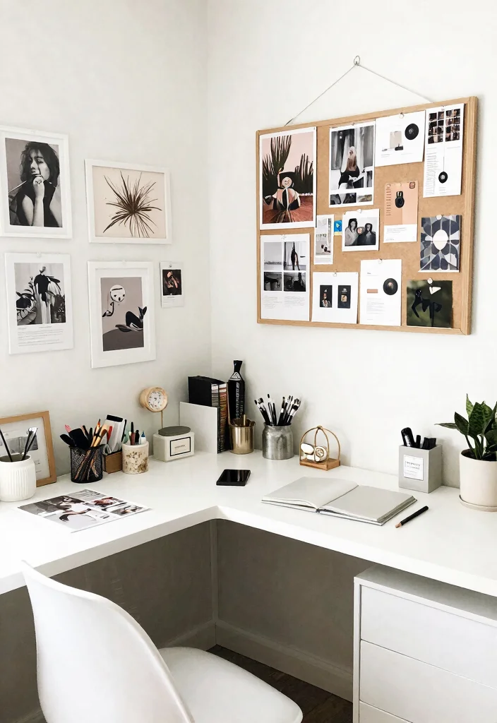 18 L Shaped Desk Setup Aesthetic Ideas That Maximize Space - 18. Personalized Passion Project 1