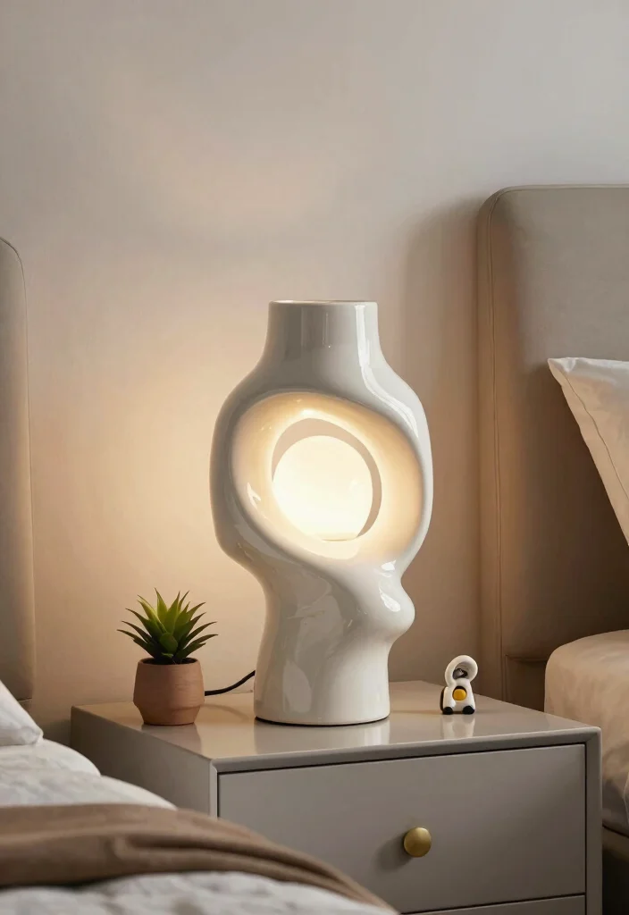 18 Nightstand Lamps Bedroom Modern Ideas That Shine 25 18 Nightstand Lamps Bedroom Modern Ideas That Shine - 5. Sculptural Ceramic Lamp 1