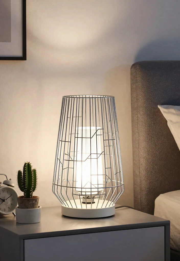 18 Nightstand Lamps Bedroom Modern Ideas That Shine 26 18 Nightstand Lamps Bedroom Modern Ideas That Shine - 6. Wire Frame Lamp 1