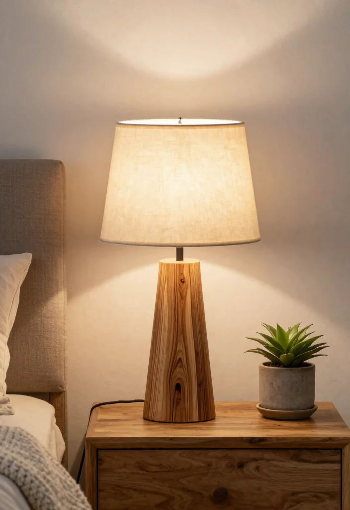 18 Nightstand Lamps Bedroom Modern Ideas That Shine 27 18 Nightstand Lamps Bedroom Modern Ideas That Shine - 7. Nature-Inspired Wooden Lamp 1
