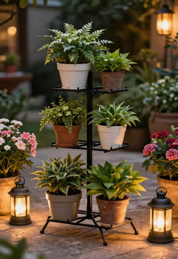 18 Outdoor Plant Stand Ideas That Elevate Your Greenery 51 18 Outdoor Plant Stand Ideas That Elevate Your Greenery - 11. Folding Plant Stand 1