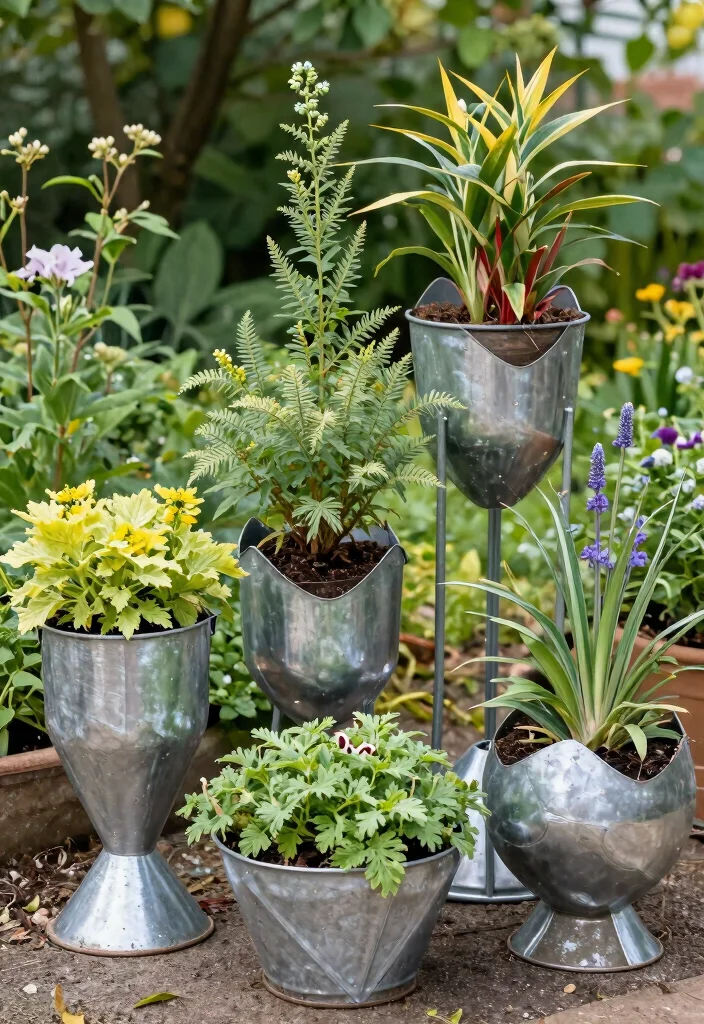18 Outdoor Plant Stand Ideas That Elevate Your Greenery 38 18 Outdoor Plant Stand Ideas That Elevate Your Greenery - 8. Recycled Metal Plant Holder 1