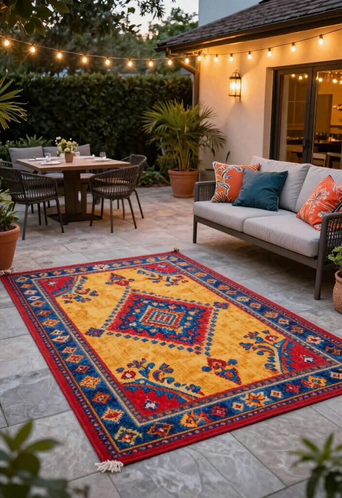 18 Rug on Rug Ideas That Look Designer Styled 42 18 Rug on Rug Ideas That Look Designer Styled - 12. Layering Outdoors 1