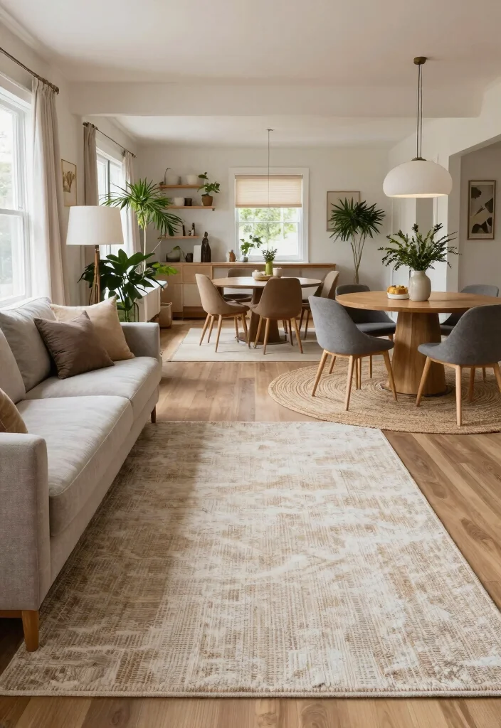 18 Rug on Rug Ideas That Look Designer Styled 4 18 Rug on Rug Ideas That Look Designer Styled - 4. Create Zones with Rugs 1