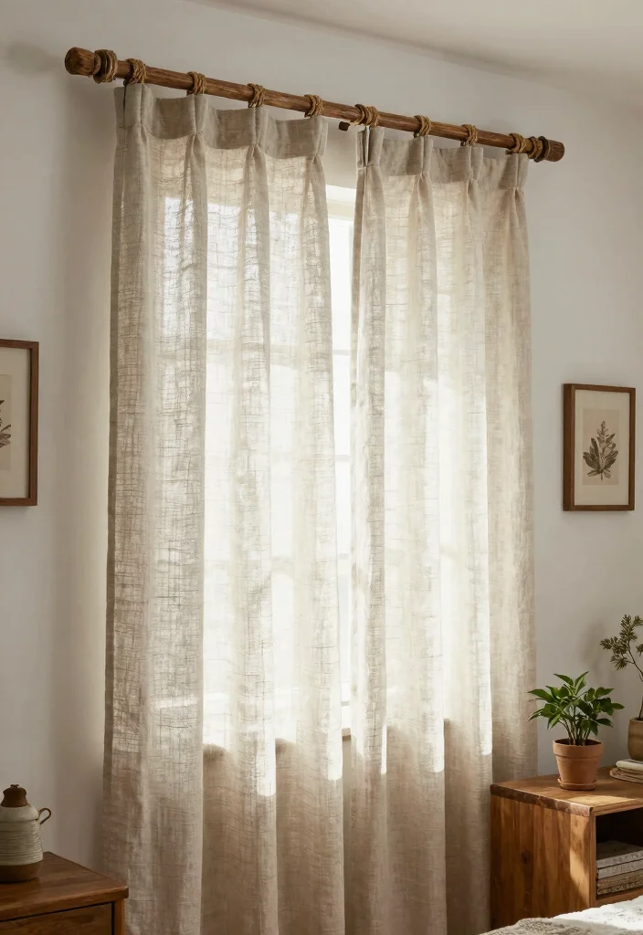 18 Ways to Hang Curtains Ideas That Look Creative 1 18 Ways to Hang Curtains Ideas That Look Creative - 1. Rustic Wooden Rods with Twine 1